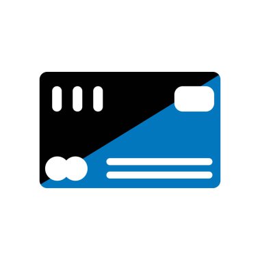 Kredi kartı simge vektör işareti ve üzerinde beyaz backgr izole sembolü