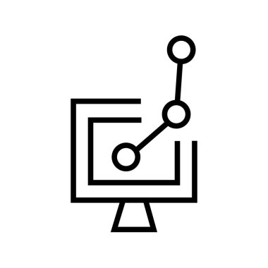 Web ve mobil uygulaması tasarımı, istatistikleri logo kavramı için beyaz arka plan üzerinde izole istatistikleri simge vektör
