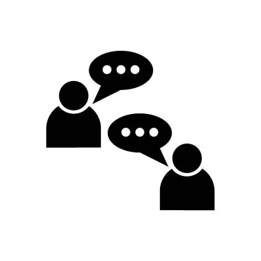 Sohbet simgesi vektör işareti ve beyaz arka plan üzerinde C izole sembolü