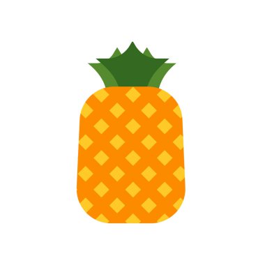 Ananas simge vektör işareti ve üzerinde beyaz backgrou izole sembolü