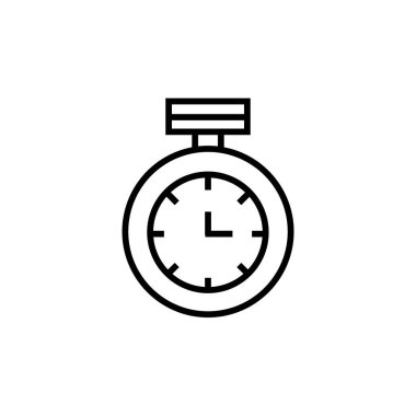 Chronometre simge vektör işareti ve üzerinde beyaz backgr izole sembolü