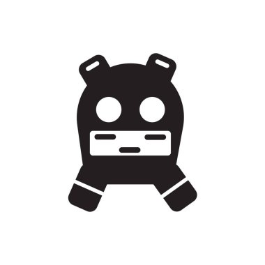 Web ve mobil uygulaması tasarım için beyaz arka plan üzerinde izole gaz maskesi simgesi