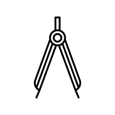 Beyaz arka plan üzerinde pusula işareti izole pusula simgesini vektör ,