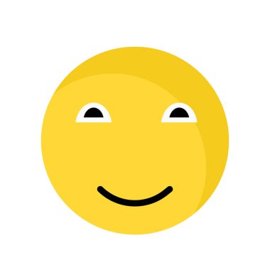 Mutlu gülümseme simge vektör web ve mobil uygulaması tasarımı, mutlu gülümseme logo kavramı için izole üzerinde beyaz arka plan