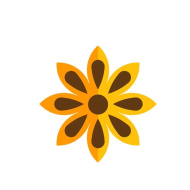 Web ve mobil uygulaması tasarımı, anason logo kavramı için beyaz arka plan üzerinde izole anason simge vektör