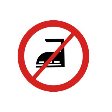 Web ve mobil uygulaması tasarımı, hiçbir Ütü logo kavramı için beyaz arka plan üzerinde izole yok Ütü simge vektör