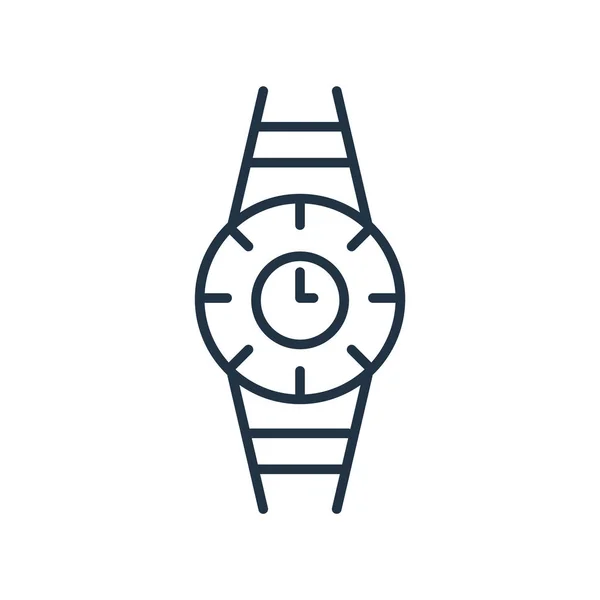 Vector de icono de reloj aislado sobre fondo blanco, signo de reloj — Vector de stock