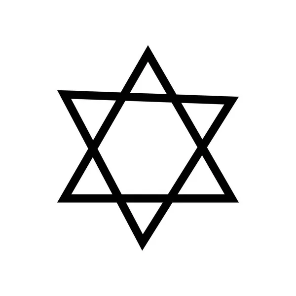 Israel Star David Vector Icono Aislado Fondo Blanco Para Diseño — Vector de stock