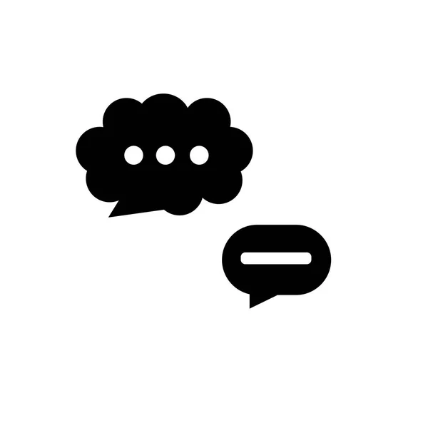 対話のアイコン ベクトル記号とシンボルの白い背景がある上に分離 — ストックベクタ