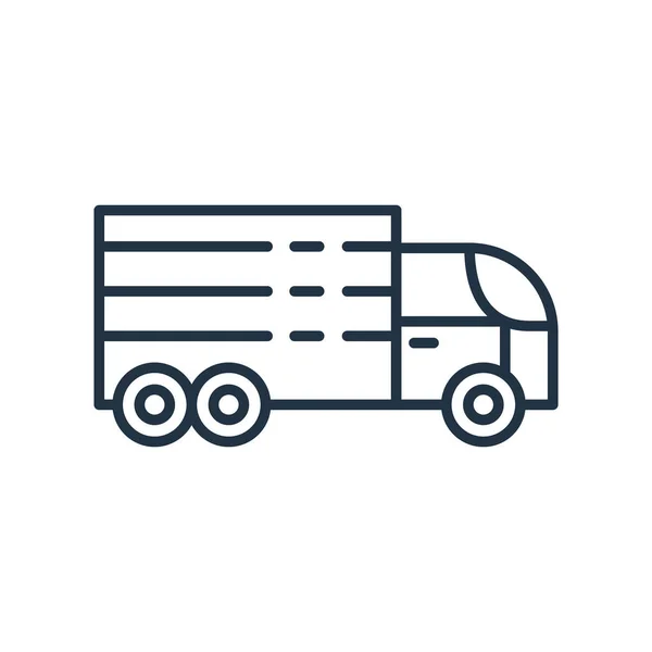 Vrachtwagen Pictogram Vector Geïsoleerd Een Witte Achtergrond Truck Transparante Teken — Stockvector