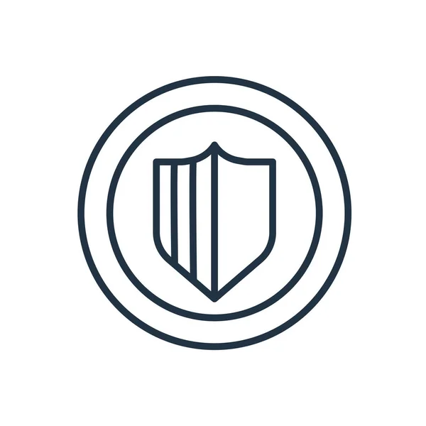 Vetor ícone de defesa isolado no fundo branco, sinal de defesa — Vetor de Stock
