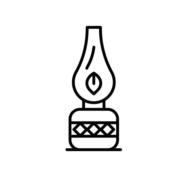 Antiguo icono de la lámpara de aceite vector aislado sobre fondo blanco, Old Oil L — Vector de stock