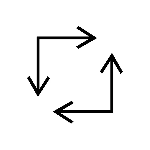 旋转图标矢量隔离在白色背景为您的 Web 和移动应用程序设计 旋转徽标概念 — 图库矢量图片
