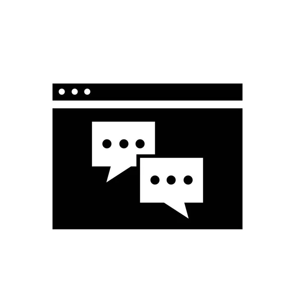 Messenger icona vettoriale segno e simbolo isolato sul backgrou bianco — Vettoriale Stock