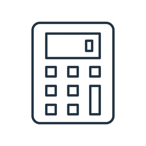 Kalkulator vector ikona na białym tle na białym tle, kalkulator — Wektor stockowy