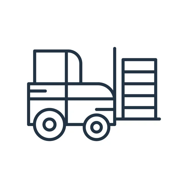 Heftruck pictogram vector geïsoleerd op een witte achtergrond, vorkheftruck teken — Stockvector