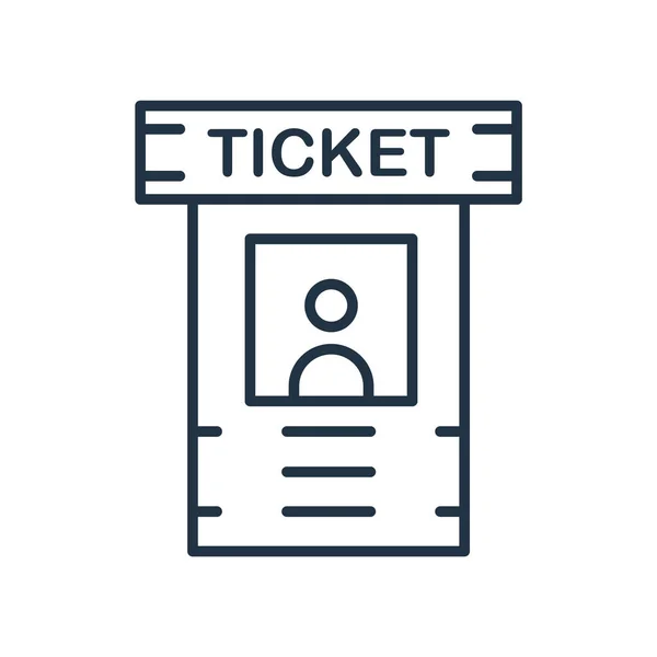 Ticket vetor ícone escritório isolado no fundo branco, Bilhete o —  Vetores de Stock