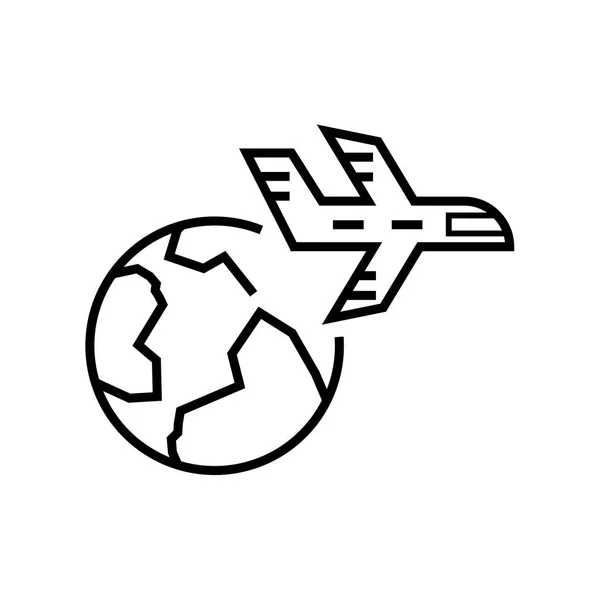 地球のアイコン ベクトル記号、白い背景で隔離のシンボル, — ストックベクタ