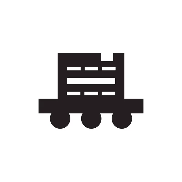 Trolley Icono Vector Aislado Fondo Blanco Para Diseño Aplicaciones Web — Vector de stock