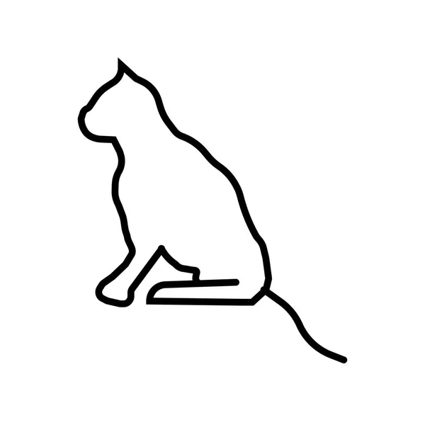 Kat pictogram vector teken en symbool geïsoleerd op een witte achtergrond, Ca — Stockvector