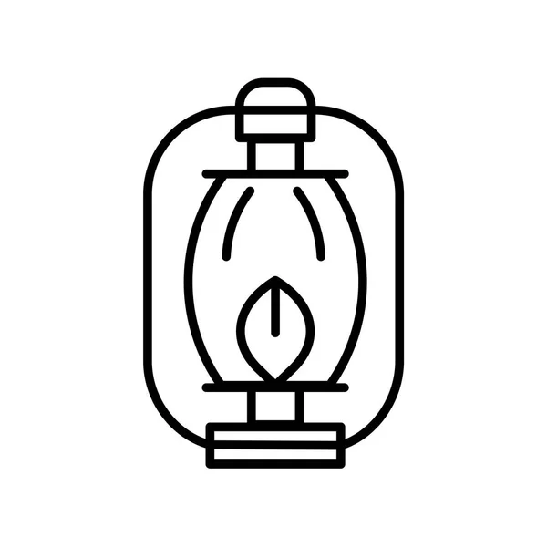 Oil lamp icon vector isolated on white background, Oil lamp sign — Stock Vector