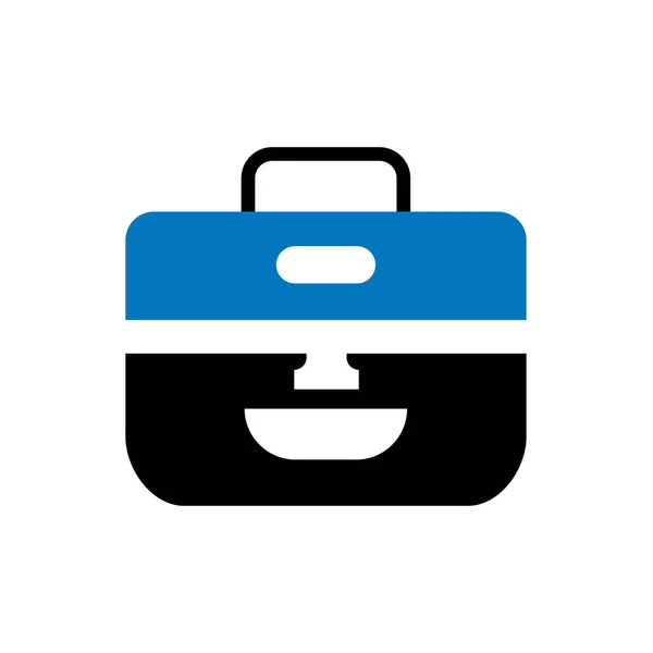 Icône de valise signe vectoriel et symbole isolé sur fond blanc — Image vectorielle