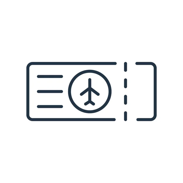Піктограма Квитка Літака Вектор Ізольовано Білому Тлі Прозорий Знак Квитка — стоковий вектор