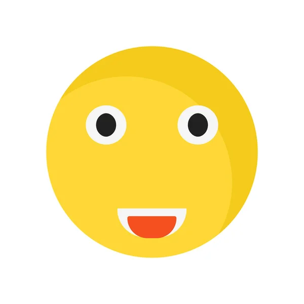 Boldog mosollyal ikon vektor jel és szimbólum elszigetelt fehér háttérben — Stock Vector