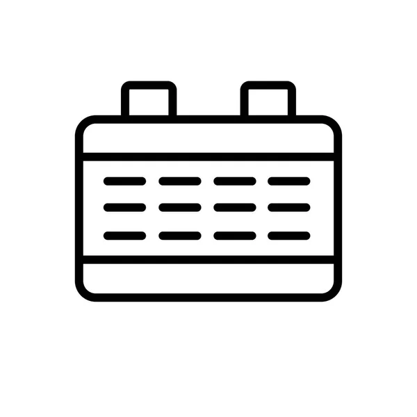 Kalendář Ikona Izolovaných Bílém Pozadí Pro Váš Web Mobilní Aplikace — Stockový vektor