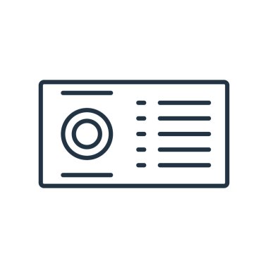 Beyaz arka plan üzerinde iş izole iş kartı simge vektör