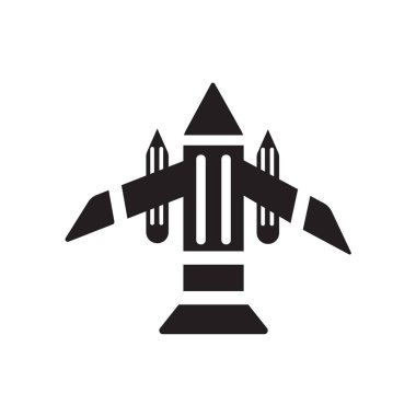 Web ve mobil uygulaması tasarım için beyaz arka plan üzerinde izole uçak simgesi