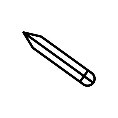 Web ve mobil uygulaması tasarım için beyaz arka plan üzerinde izole kalem simgesi