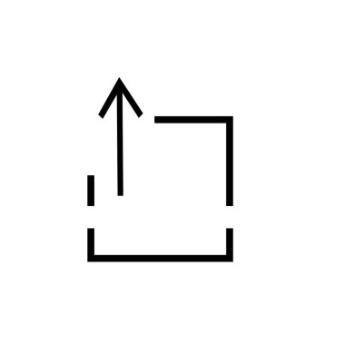 Web ve mobil uygulaması tasarım, ok logo kavramı için beyaz arka plan üzerinde izole ok simge vektör