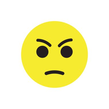 Web ve mobil uygulaması tasarım için beyaz arka plan üzerinde izole kızgın simgesi