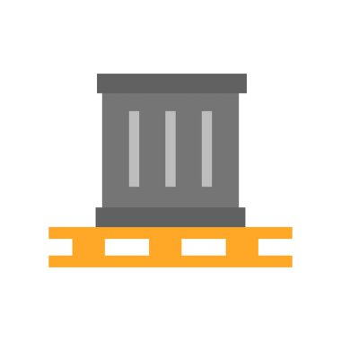 Web ve mobil uygulaması tasarımı, paket logo kavramı için beyaz arka plan üzerinde izole paket simge vektör