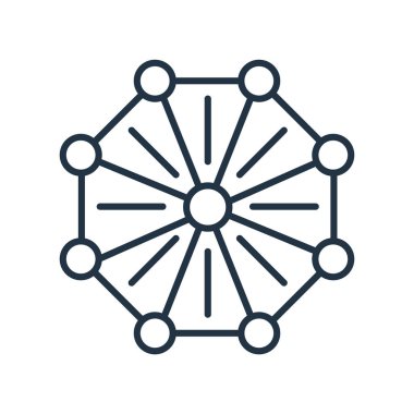 Beyaz zemin üzerine Mesh işareti izole kafes simge vektör