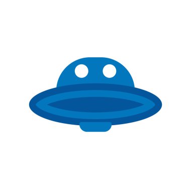 UFO simge vektör işareti ve beyaz arka plan üzerinde Uf izole sembolü