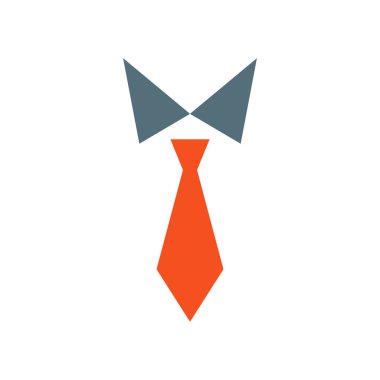 Kravat simge vektör işareti ve beyaz arka plan üzerinde Ti izole sembolü