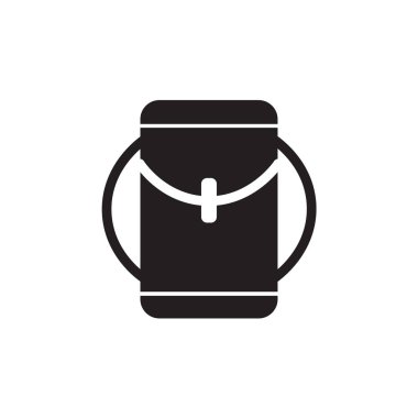 Web ve mobil uygulaması tasarım için beyaz arka plan üzerinde izole sırt çantası simgesini