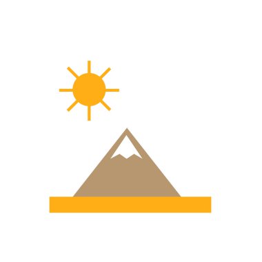 Dune simge vektör işareti ve beyaz arka plan üzerinde izole sembolü