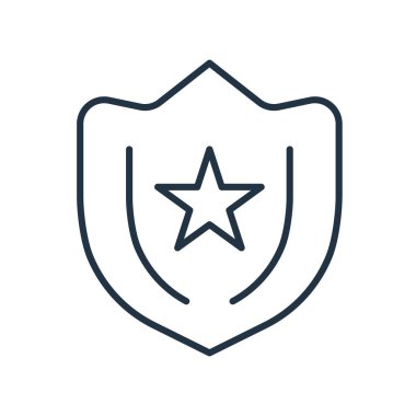 Beyaz zemin üzerine, polis ba izole polis rozeti simge vektör