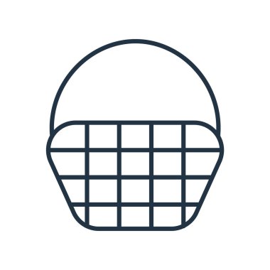 Beyaz arka plan üzerinde sepet işareti izole sepet simge vektör