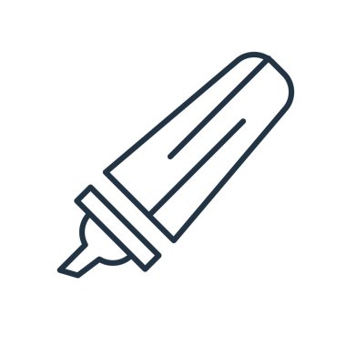 Beyaz arka plan üzerinde Highlighte izole vurgulayıcı simge vektör