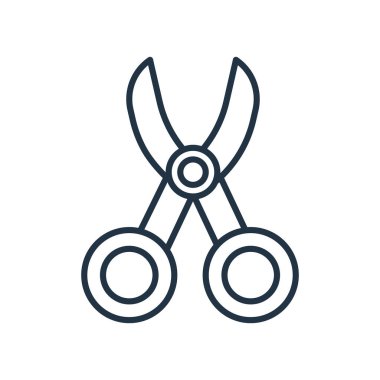 Makas Makas simge vektör, beyaz arka plan üzerinde izole işareti