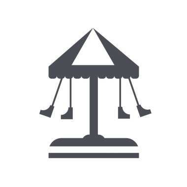 Salıncak simge vektör işareti ve beyaz arka plan üzerinde izole sembolü, 