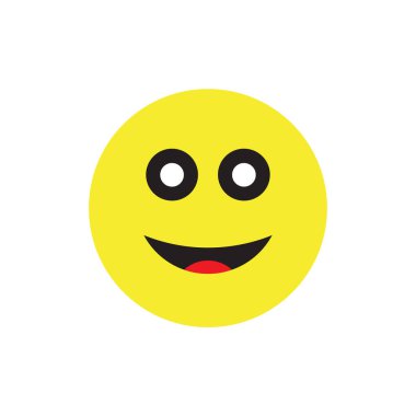 Web ve mobil uygulaması tasarım için beyaz arka plan üzerinde izole mutlu simgesi