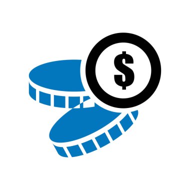 Sikke simge vektör işareti ve beyaz arka plan üzerinde C izole sembolü