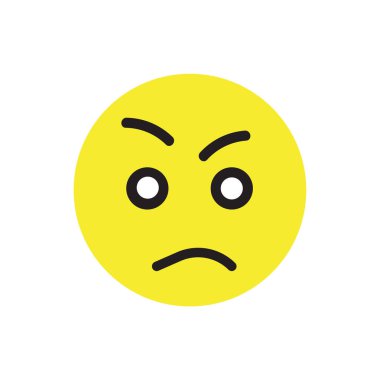 Web ve mobil uygulaması tasarım için beyaz arka plan üzerinde izole öfke simgesi