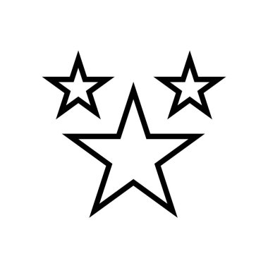 Web ve mobil uygulaması tasarım için beyaz arka plan üzerinde izole yıldız simgesi