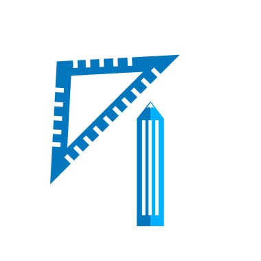 Web ve mobil uygulaması tasarımı, iletki logo kavramı için beyaz arka plan üzerinde izole iletki simge vektör